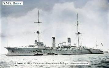 S.M.S. Hansa as a training ship